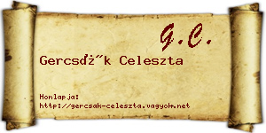 Gercsák Celeszta névjegykártya